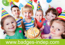 Badge original pour cadeau d'anniversaire