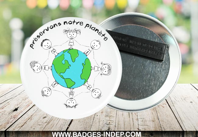 Un badge personnalisé pour promouvoir le recyclage