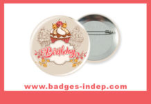 Badge rond anniversaire avec épingle ou décapsuleur