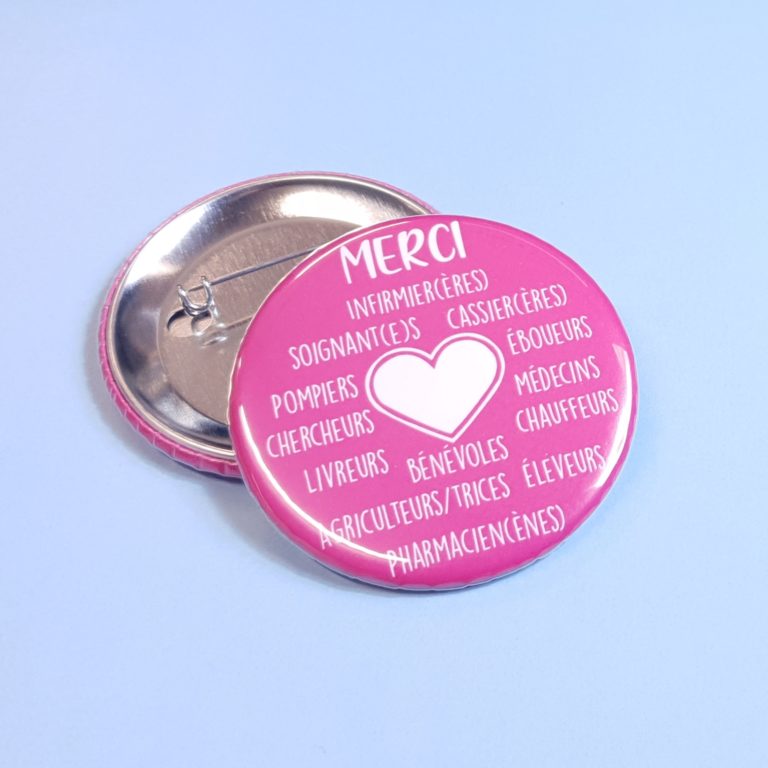 Badge merci pour les infirmières et soignants