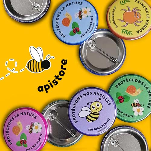 Des badges SOS Biodiversité pour Apistore !