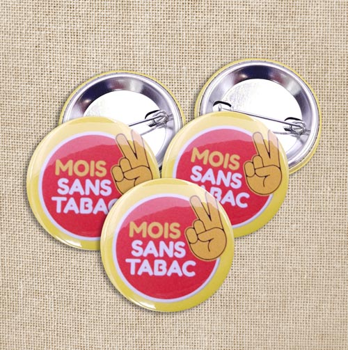 Badges du Mois Sans Tabac : des goodies personnalisés pour ce défi !