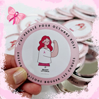 Badge Personnalisé Octobre Rose